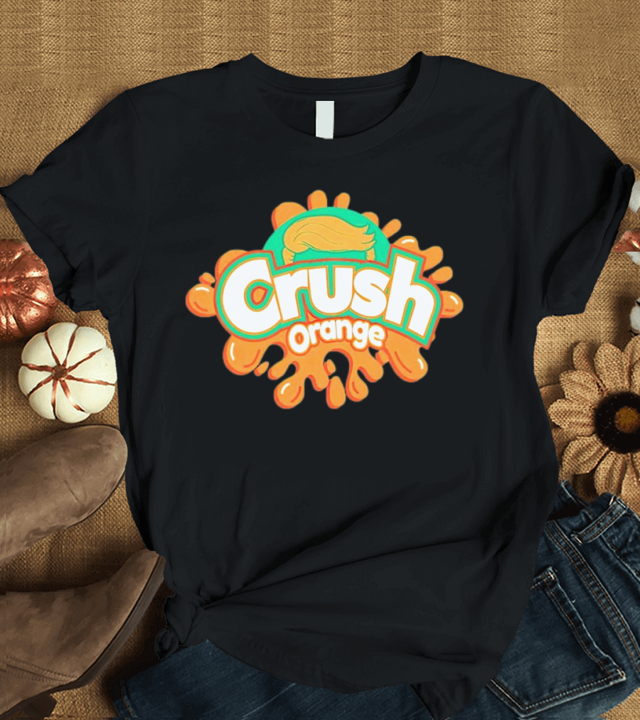 Crush Orange Donald Trump Cartoon Hair T-Shirt
