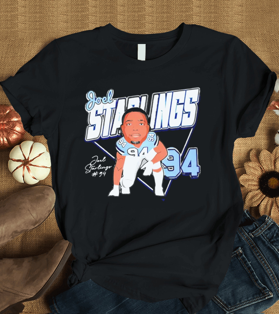 Joel Starlings North Carolina Tar Heels #94 Cartoon Character T-Shirt