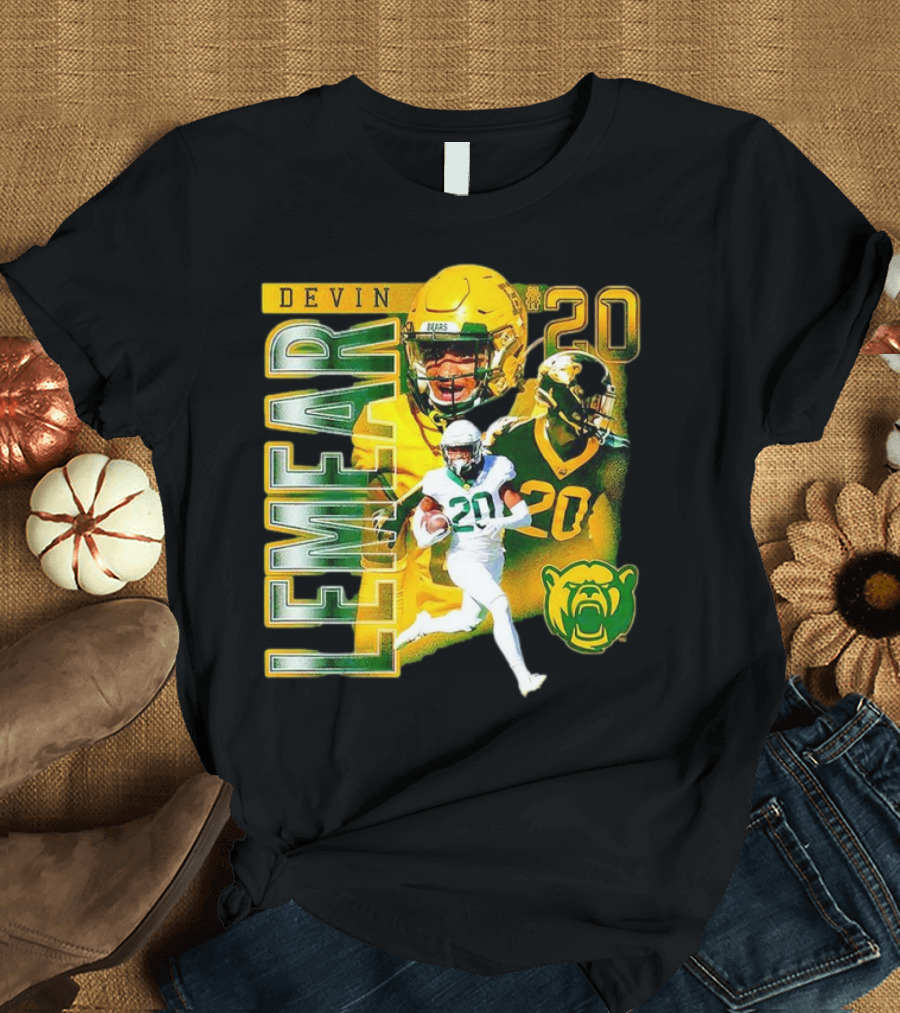 Devin Lemear 20 Baylor Bears Football Player Collage T-Shirt