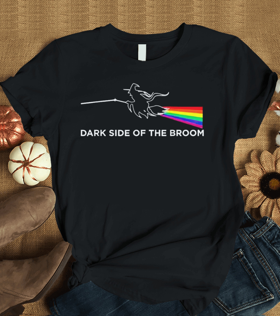 Halloween Dark Side Of The Broom Witch with Classic Rock T-Shirt
