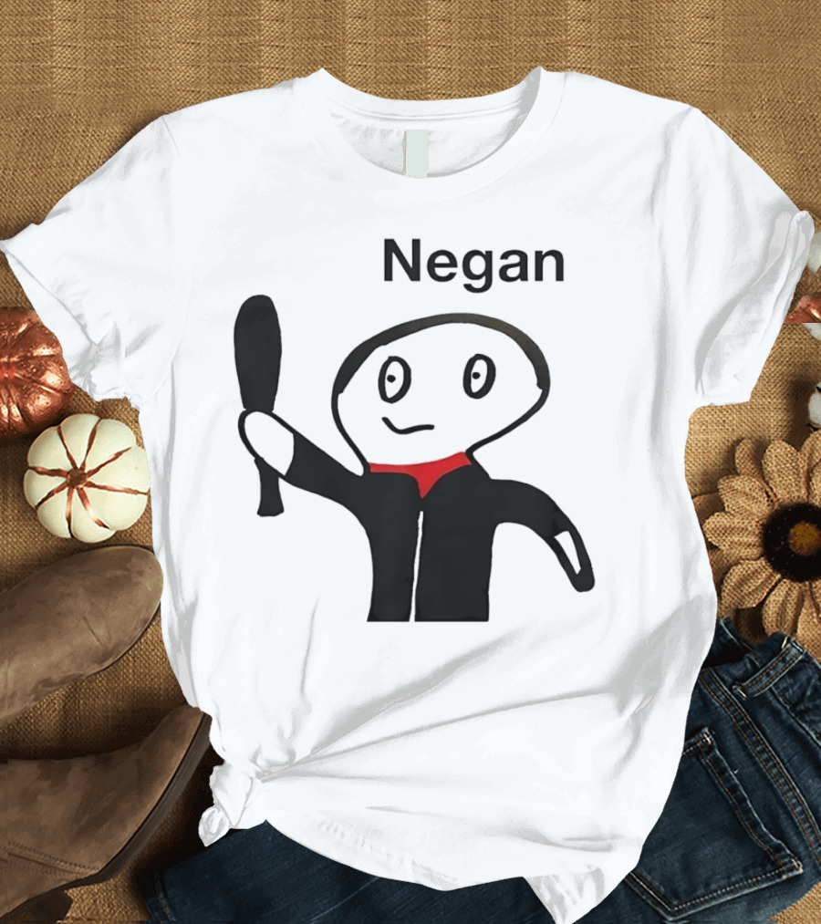 Negan Character with Bat from The Walking Dead T-Shirt