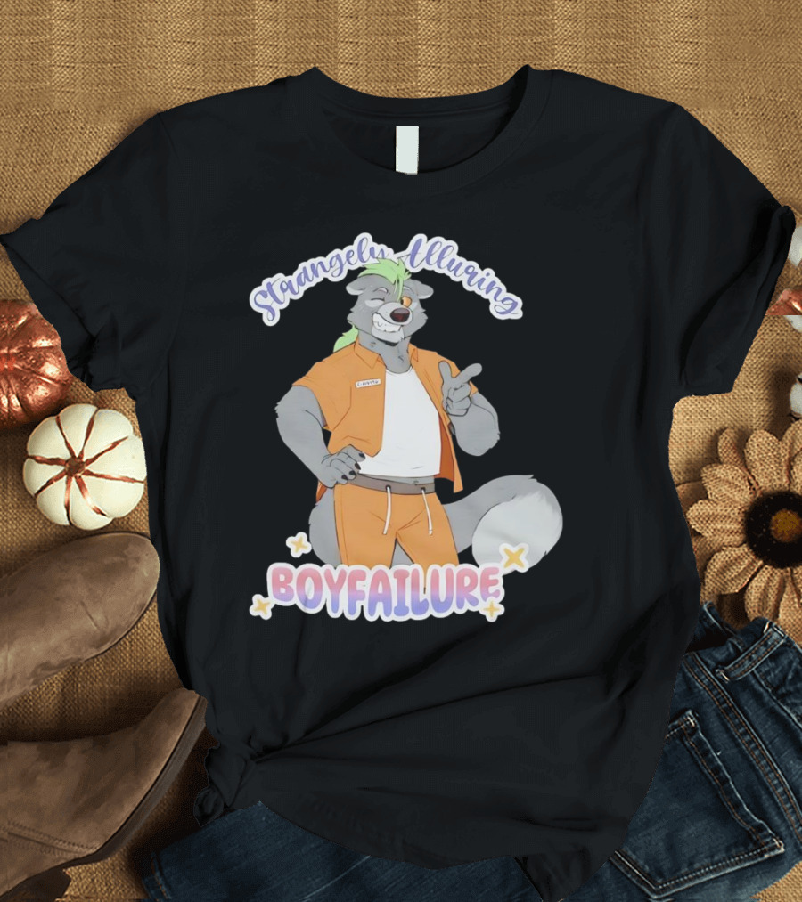 Strangely Alluring Boyfailure Anthro Character in Orange T-Shirt