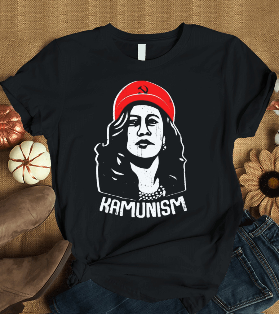 Kamunism Kamala Harris 2024 Election Communism Humor Red Hat Sickle T-Shirt