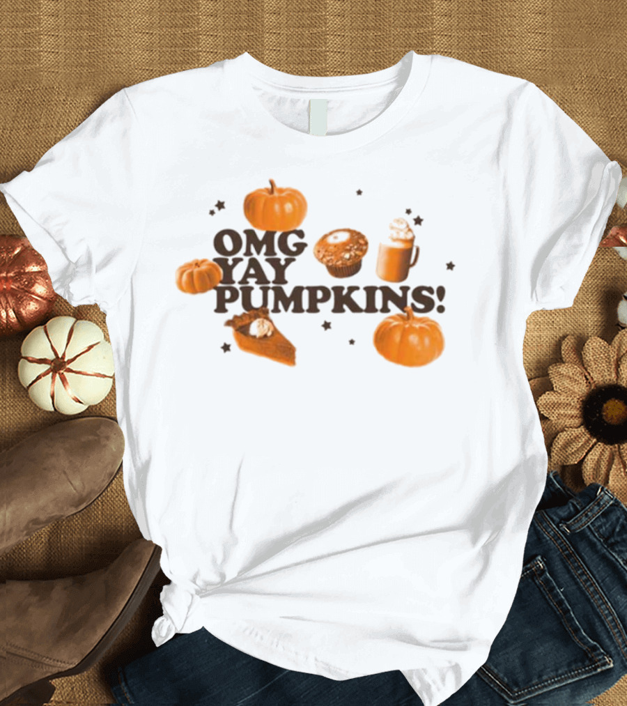 OMG Yay Pumpkins Halloween Pie Donut Coffee T-Shirt