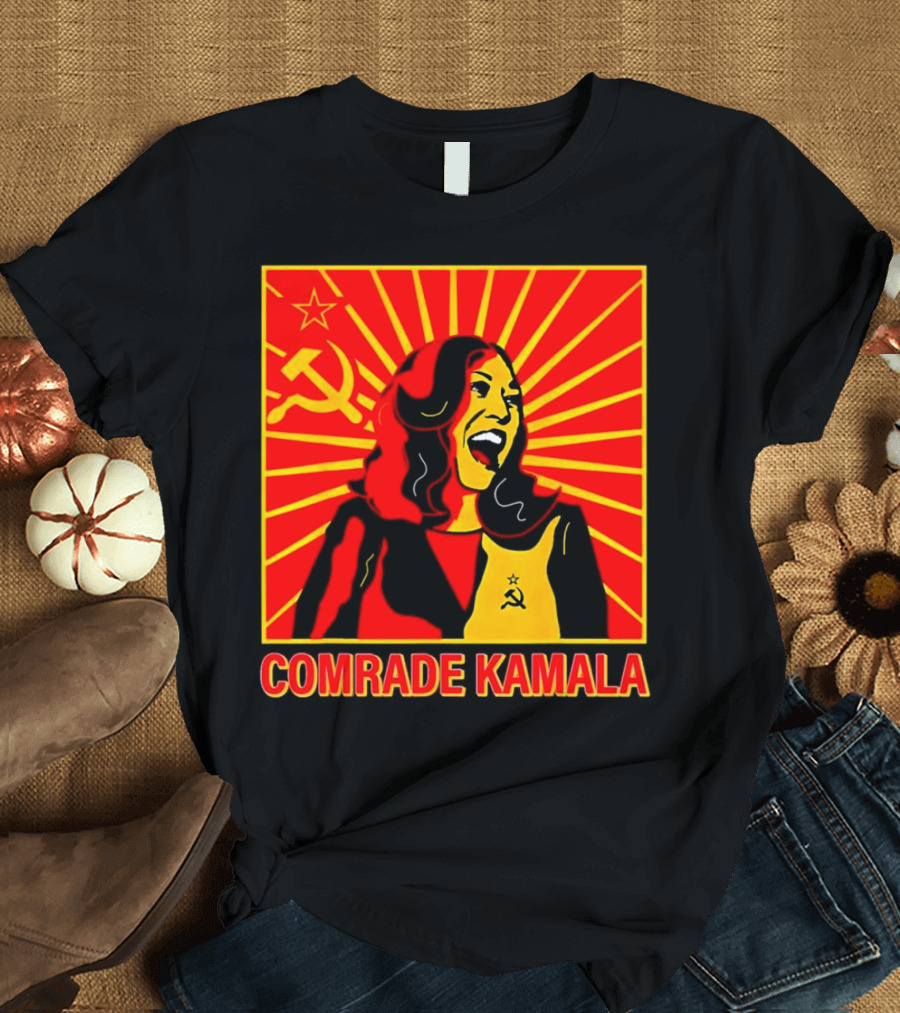 Comrade Kamala Socialist Commie La Harris 2024 Kammunism Red Star Hammer and Sickle T-Shirt