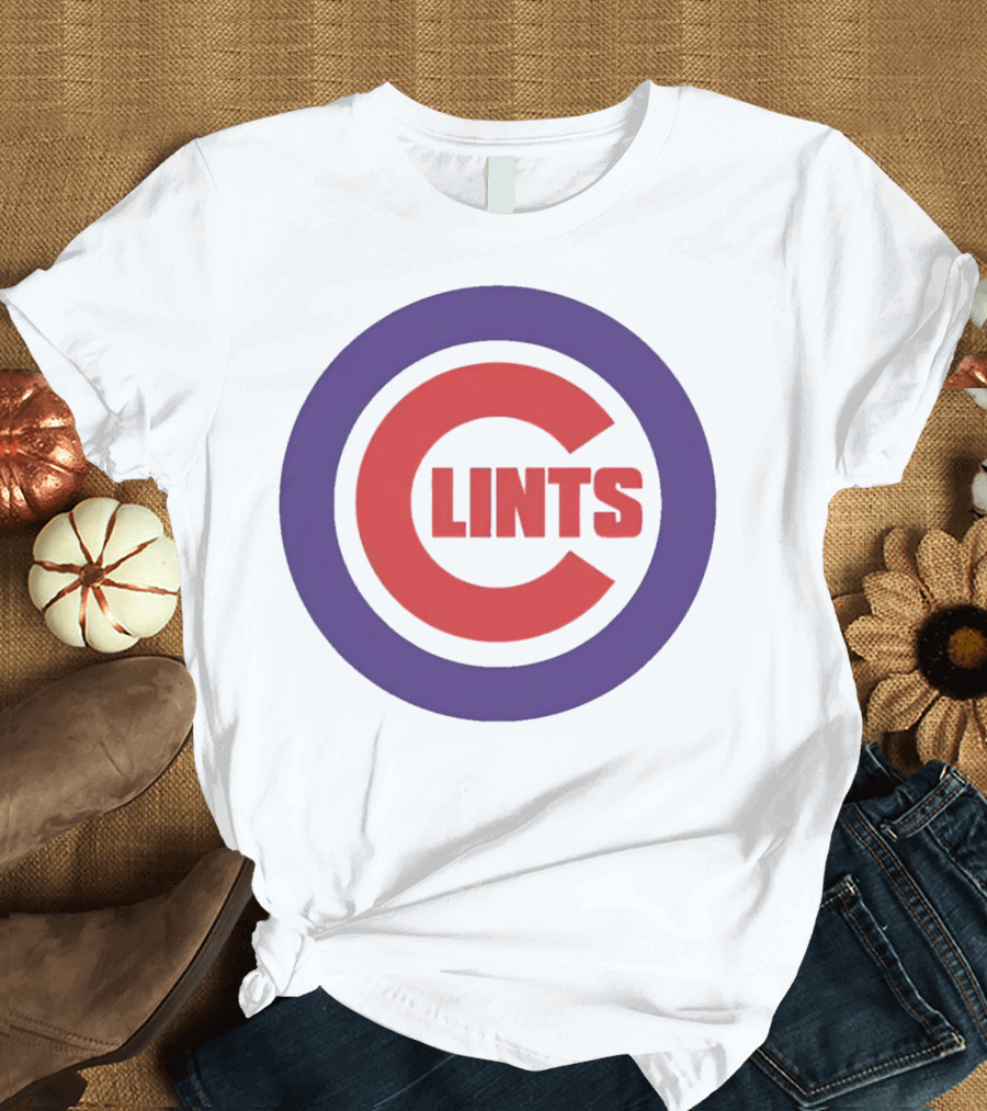 Clints Big C Chicago Cubs Logo Parody Purple Circle T-Shirt
