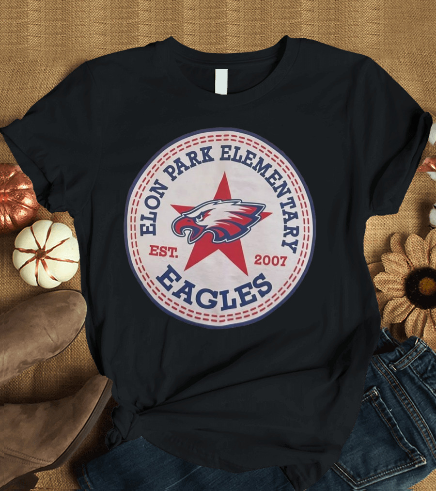 Elon Park Elementary Eagles Est 2007 Red Star Vintage T-Shirt