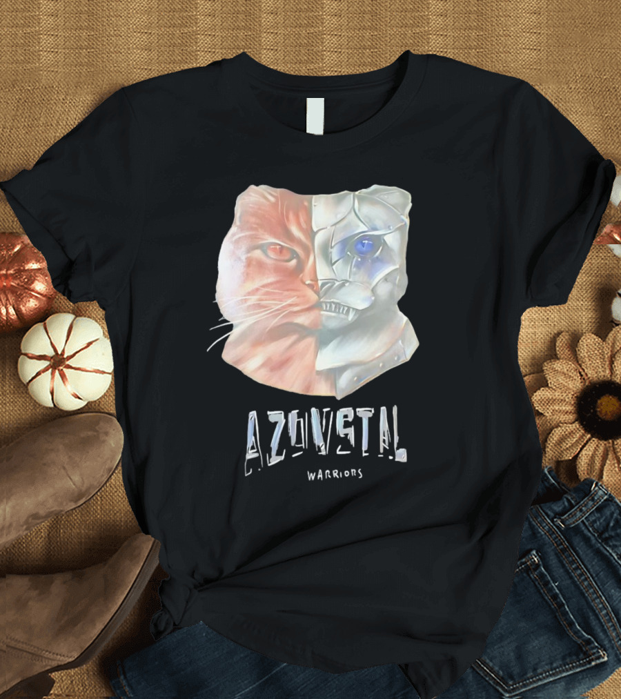 Azovstal Warriors Cat Dual Face Fusion T-Shirt