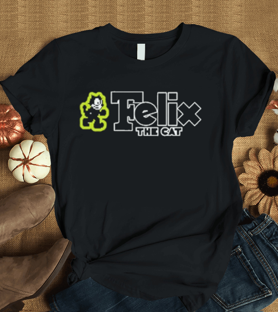 Felix The Cat Neon Outline T-Shirt
