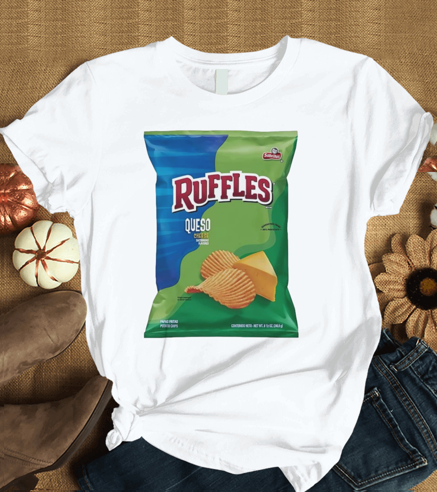 Ruffles Queso Cheese Flavored Potato Chips Sabritas Papas Fritas Snack T-Shirt