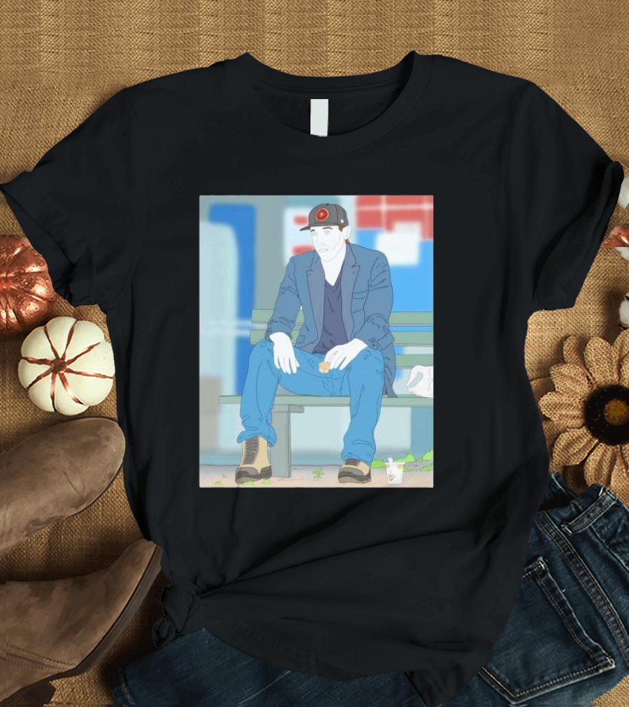 Monday Mood San Francisco 49ers Fan on Bench T-Shirt