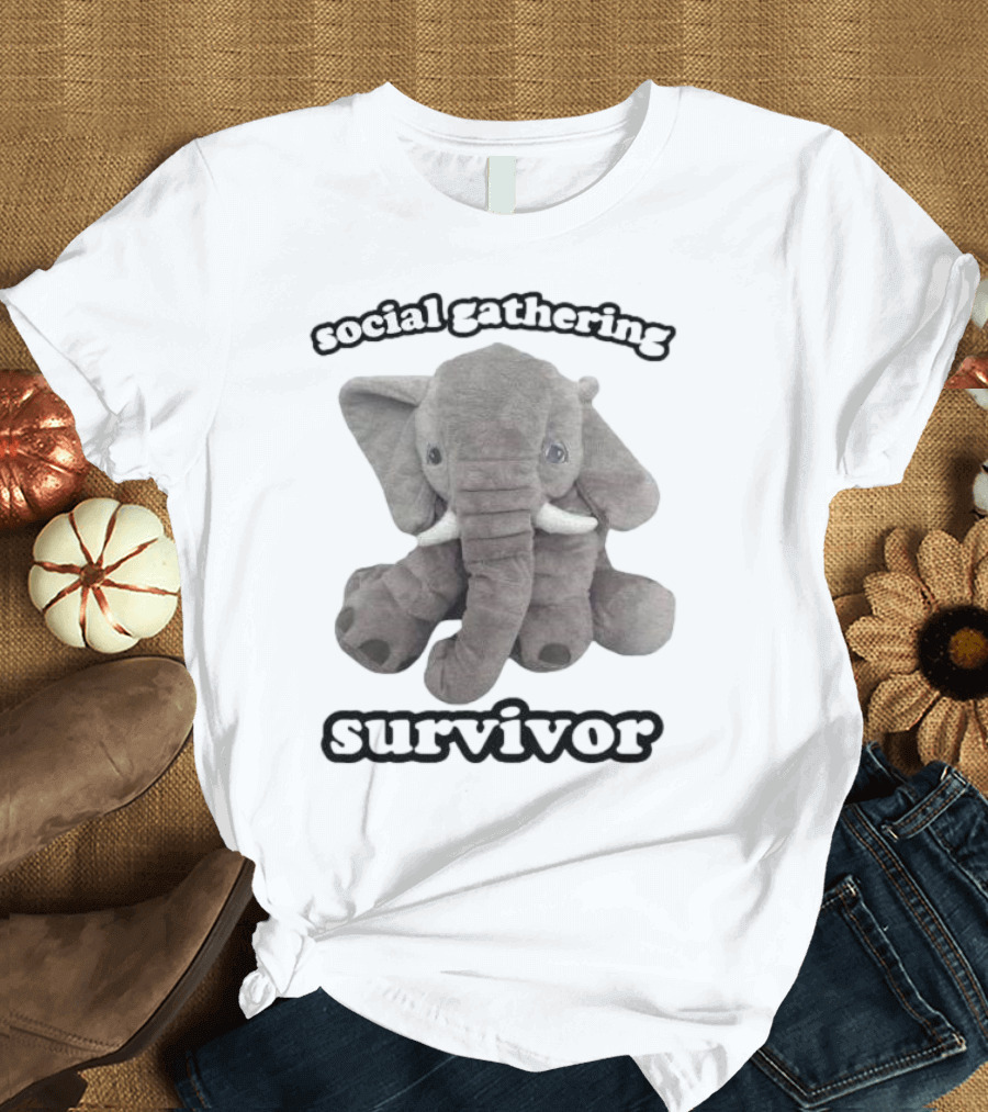 Social Gathering Survivor Elephant Plush T-Shirt