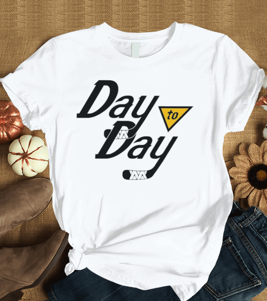 Day to Day Pittsburgh Penguins Hockey Stick Triangle T-Shirt