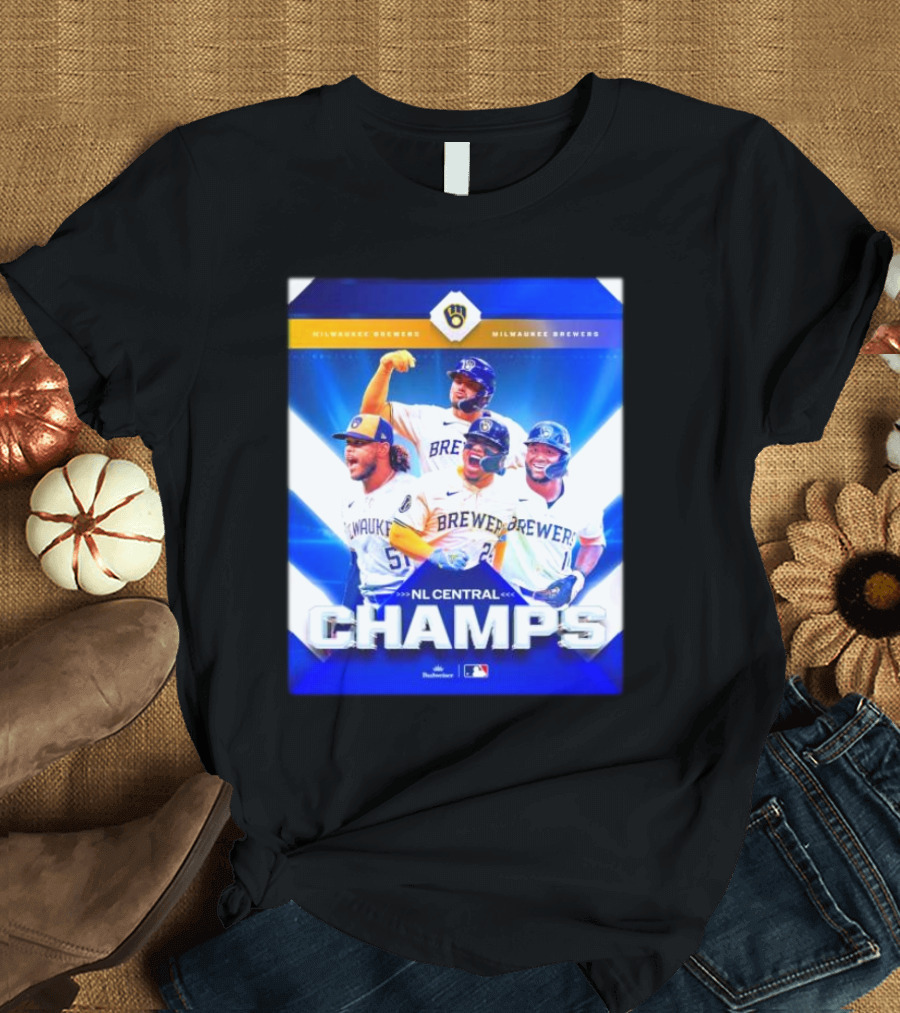 Milwaukee Brewers NL Central Champs 2024 MLB Baseball T-Shirt