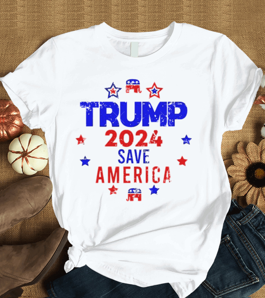 Trump 2024 Save America Elephant Republican T-Shirt