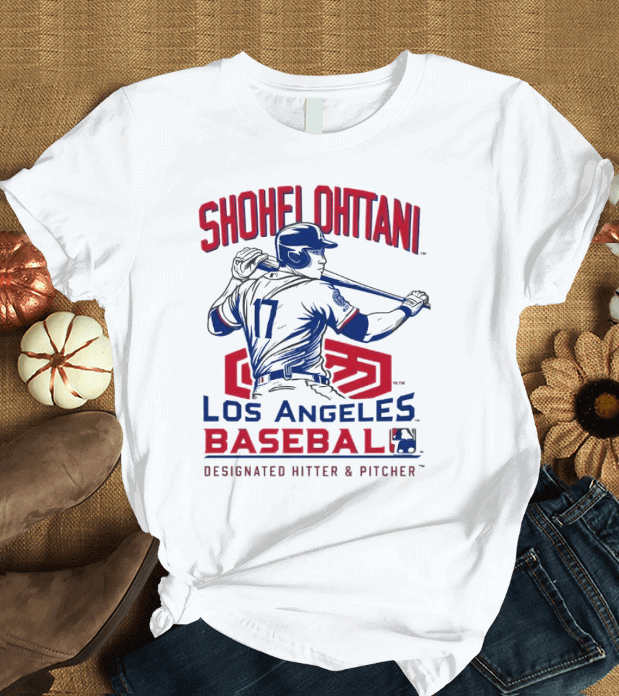 Shohei Ohtani Los Angeles Baseball Designated Hitter and Pitcher T-Shirt