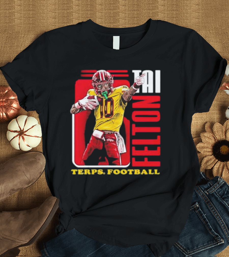 Tai Felton Terps Football Maryland Terrapins Retro 90s T-Shirt