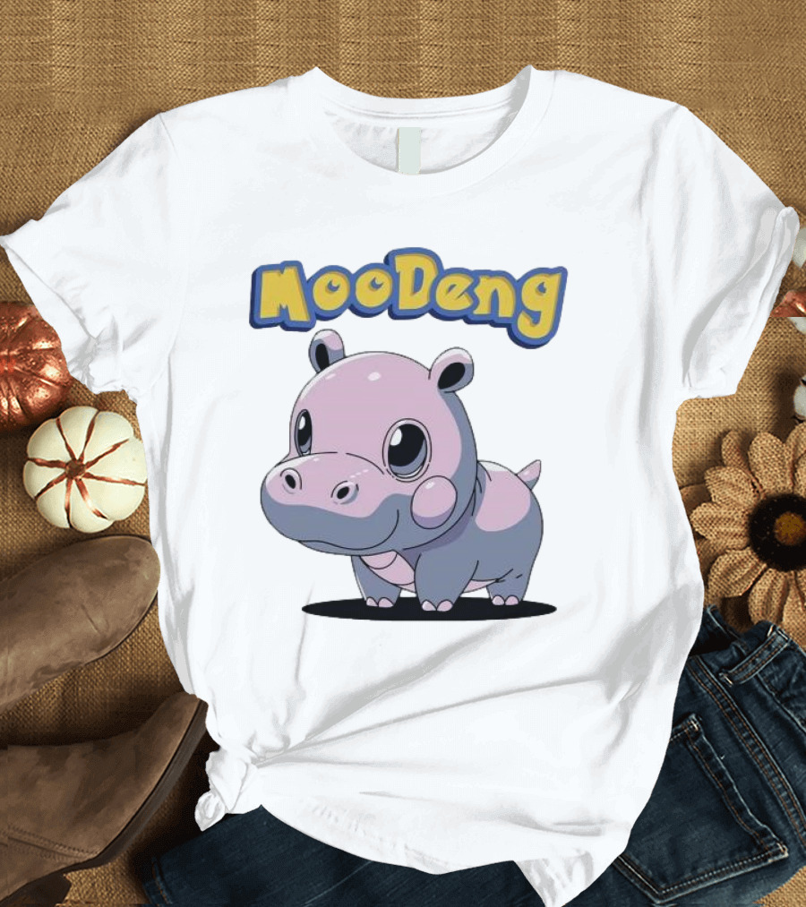 MooDeng Hippo Cartoon Cute Character T-Shirt