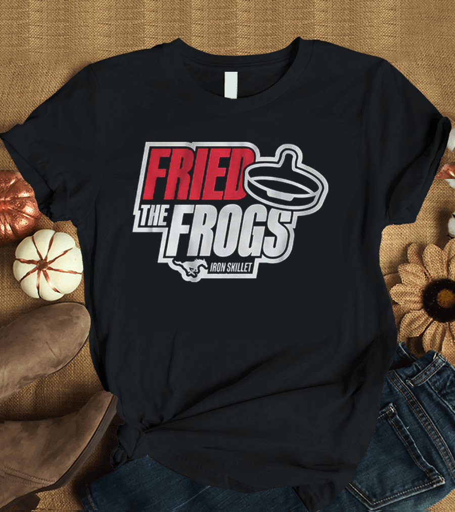 FRIED THE FROGS IRON SKILLET SMU Football T-Shirt