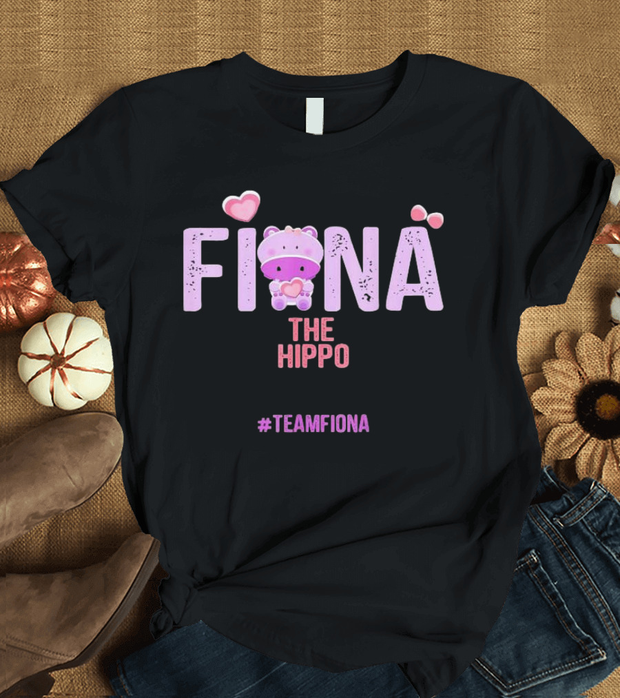 Fiona the Hippo Heart Pink #TeamFiona T-Shirt
