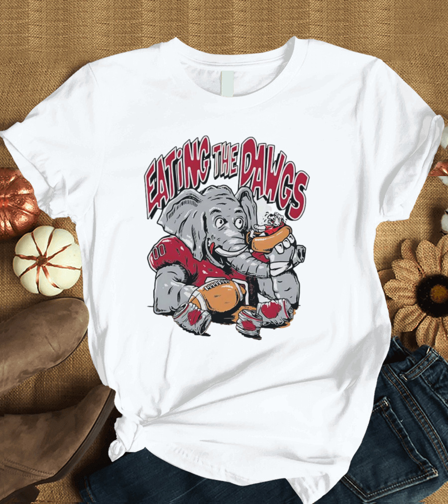 Alabama Crimson Tide Eating the Dawgs Defeat Georgia Bulldogs T-Shirt