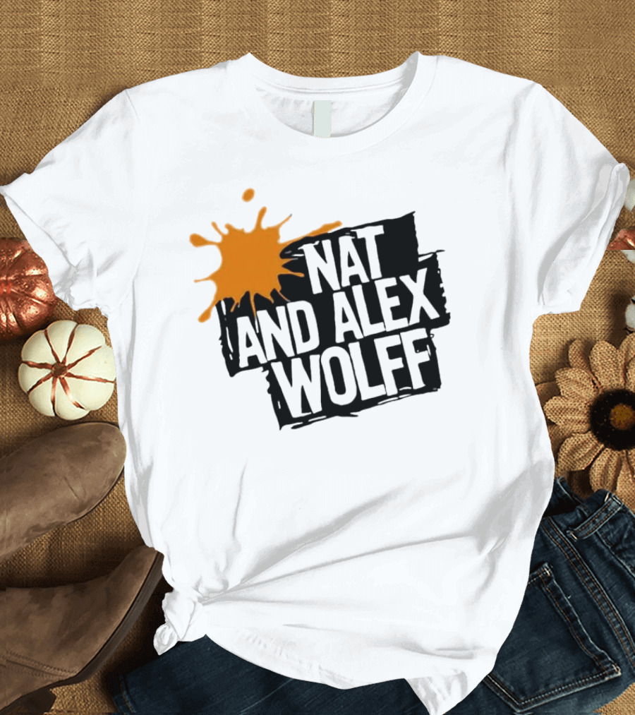 Nat and Alex Wolff Splash Motif T-Shirt