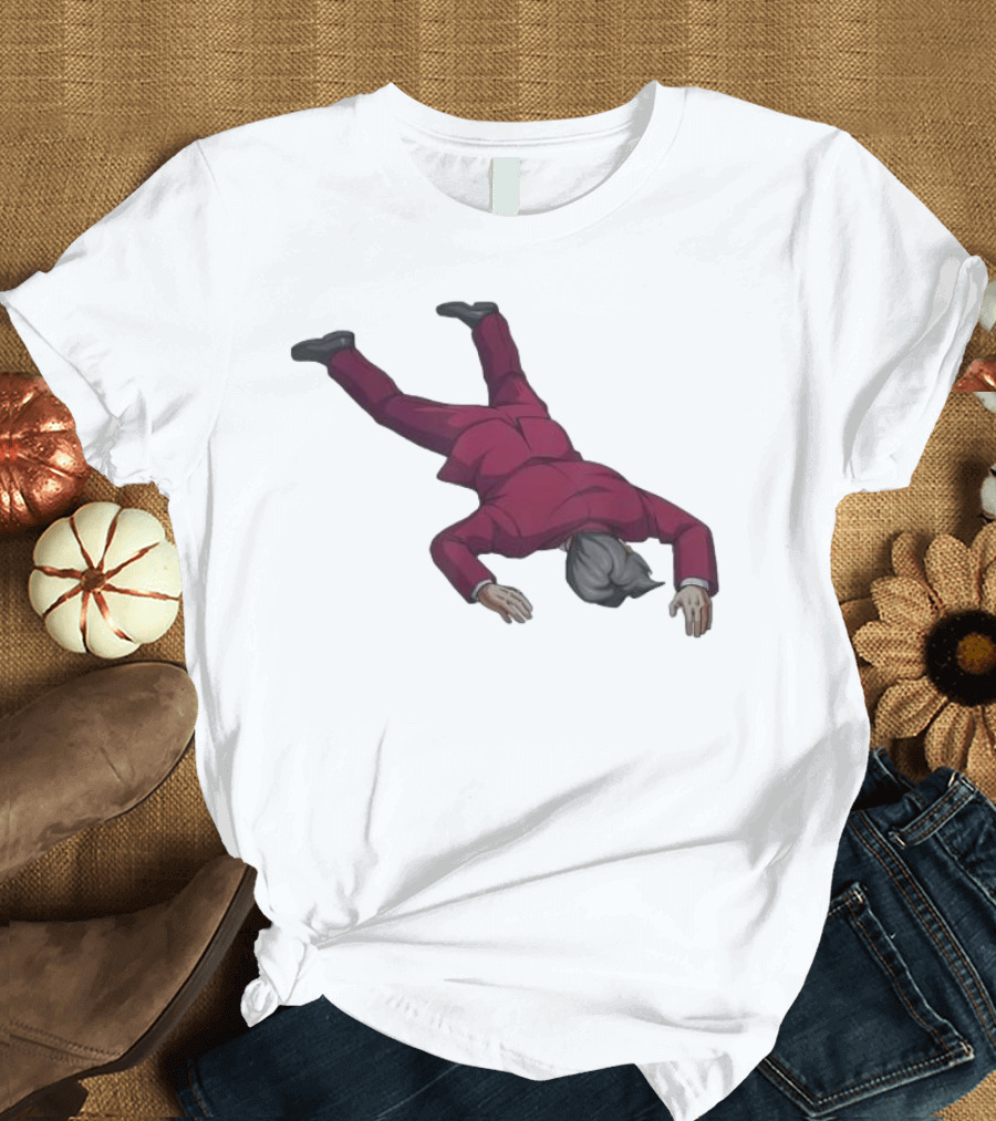 Ace Attorney Investigations Collection Miles Edgeworth Faceplant Pose T-Shirt