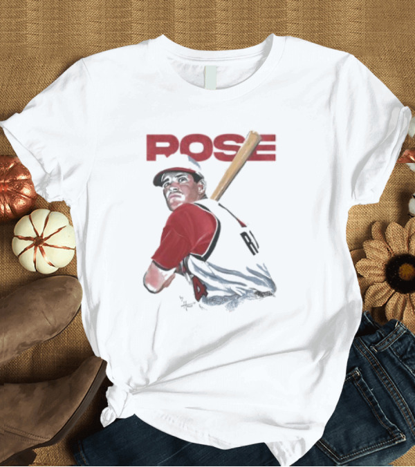 T-Shirt: POISE – Pete Rose Baseball Art by Hollis Strunk T-Shirt POISE – Pete Rose Baseball Art by Hollis Strunk T-Shirt
