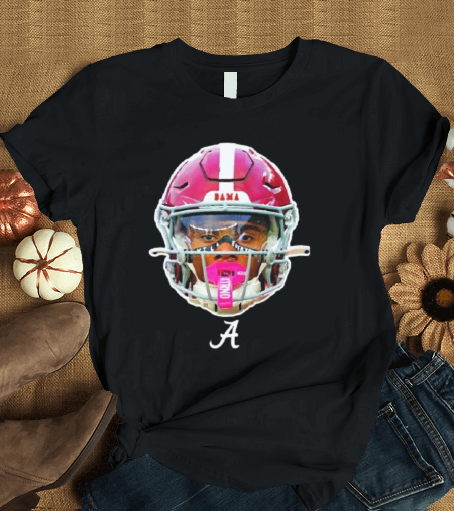 Ryan Williams Alabama Crimson Tide Bama Helmet Face A T-Shirt