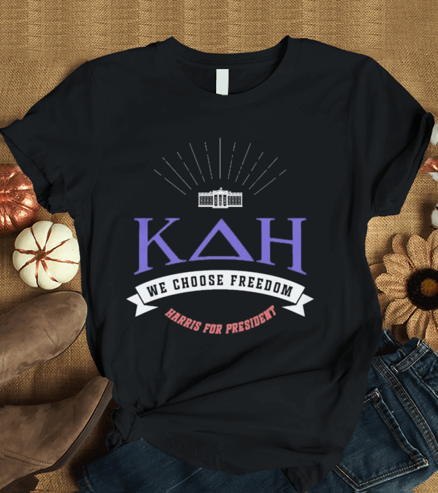 KHive KH We Choose Freedom Harris for President White House T-Shirt