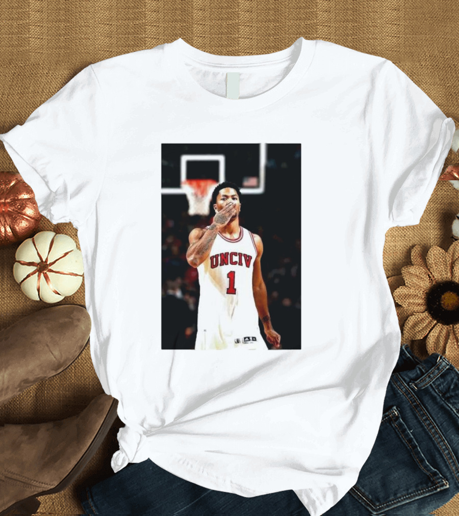 UNCIV Derrick Rose Chicago Bulls Concrete Rose T-Shirt
