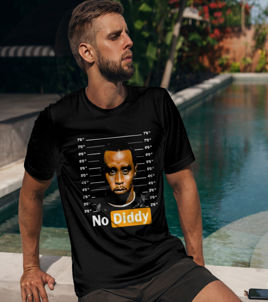 No Diddy Sean P Diddy Combs Mugshot Height Lines T-Shirt