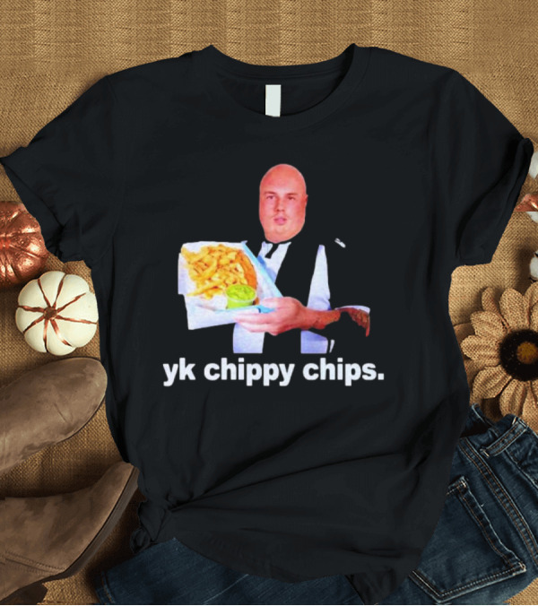 T-Shirt: Cole Palmer YK Chippy Chips Dude Holding Fries T-Shirt Cole Palmer YK Chippy Chips Dude Holding Fries T-Shirt
