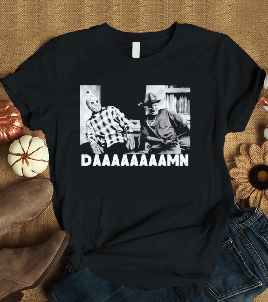 Freddy and Jason DAAAAAAAAMN Halloween T-Shirt