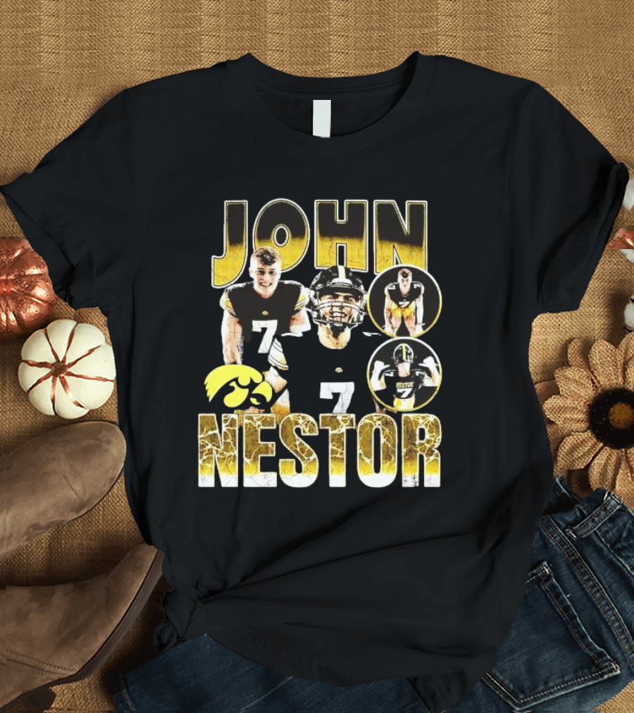 John Nestor Number 7 Iowa Hawkeyes T-Shirt