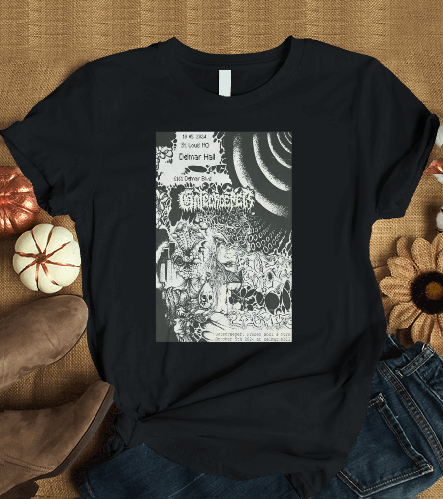 Gatecreeper Frozen Soul St. Louis Delmar Hall October 5 2024 Tour T-Shirt
