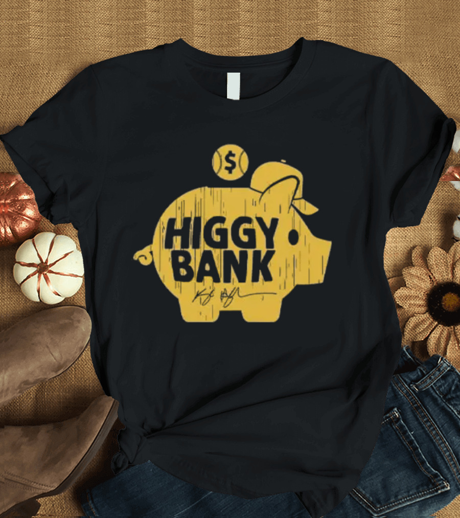 Higgy Bank San Diego Padres Kyle Higashioka Baseball Dollar Cap T-Shirt