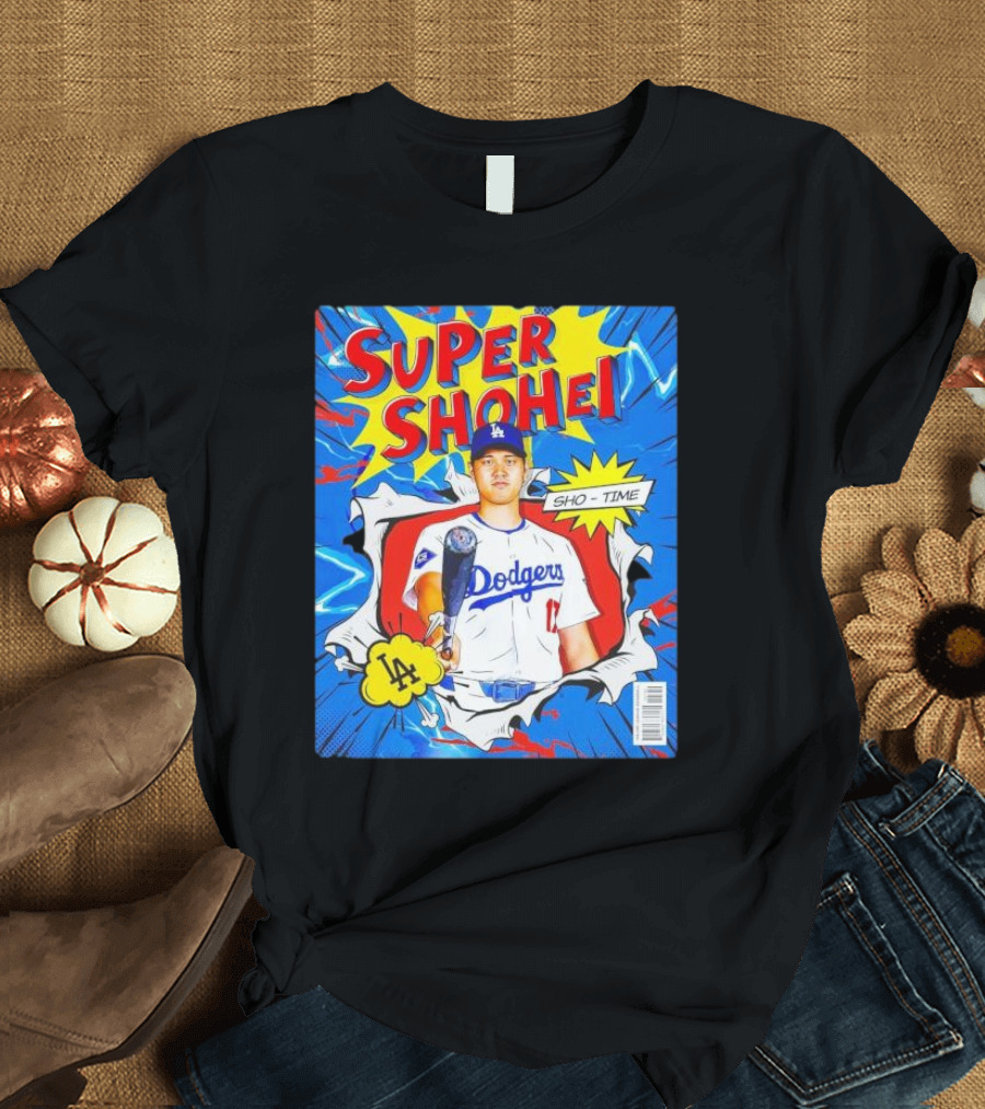 Super Shohei Sho-Time Dodgers LA 2024 Postseason Comic T-Shirt