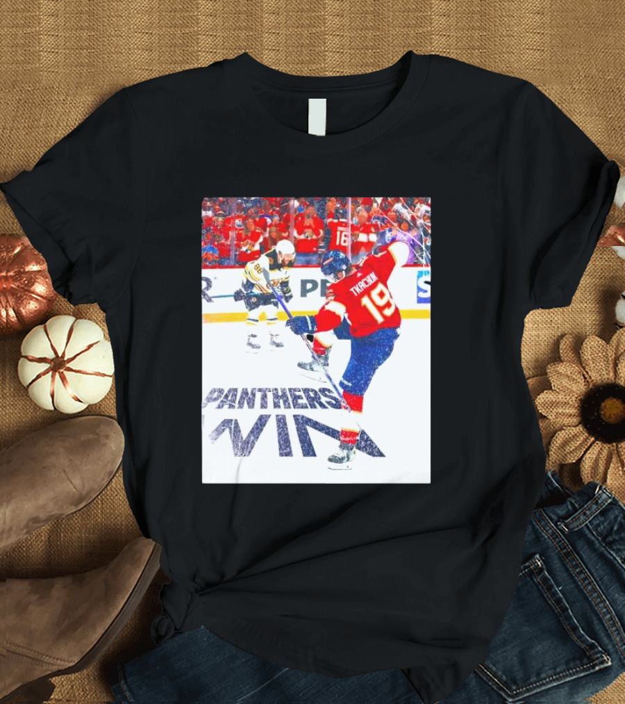 Florida Panthers Win Against Boston Bruins with Celebratory Energy T-Shirt