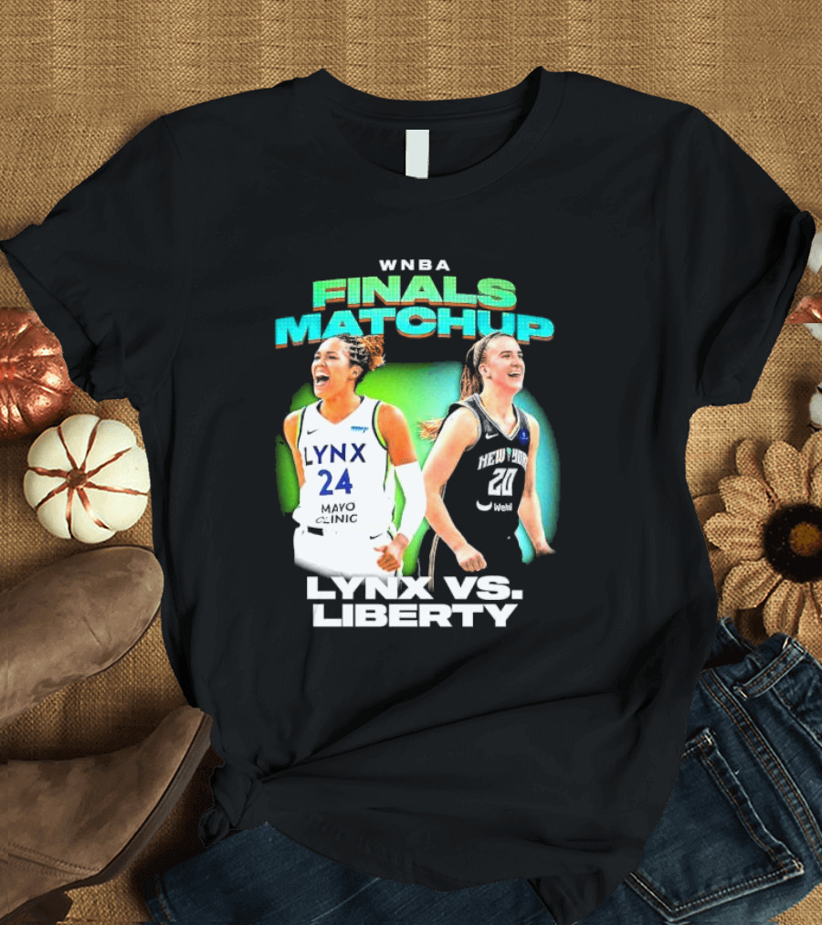 WNBA Finals Matchup Lynx vs. Liberty Mayo Clinic New York Webull T-Shirt