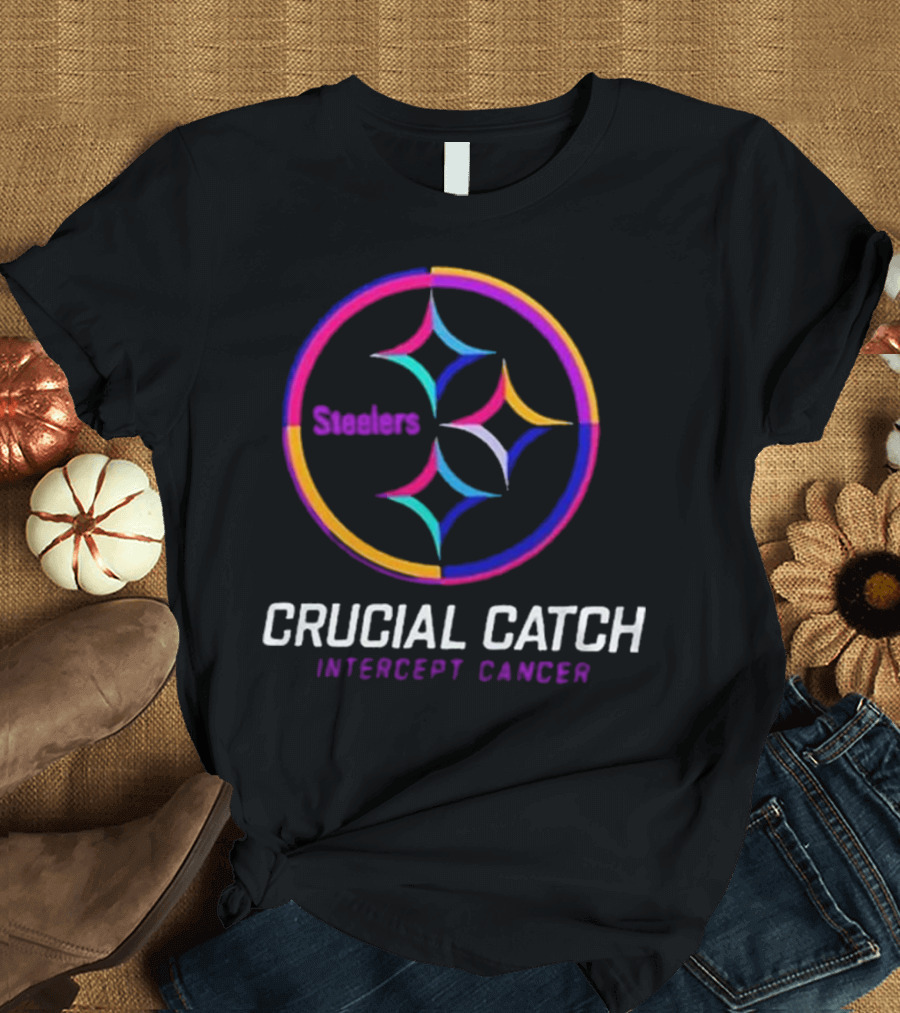 Steelers Crucial Catch Intercept Cancer T-Shirt