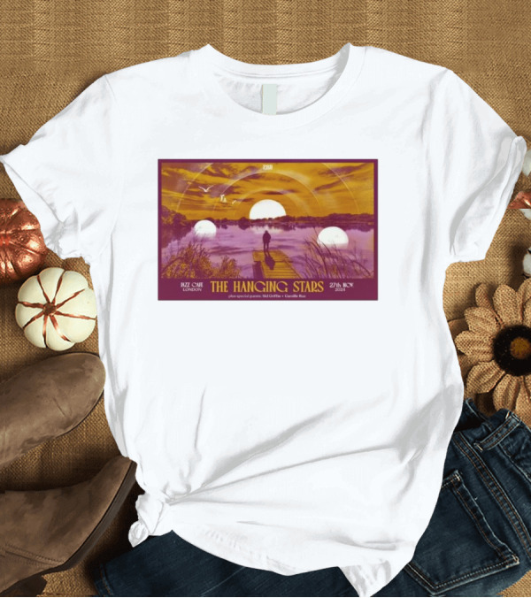 T-Shirt: The Hanging Stars Jazz Cafe London 27th Nov 2024 Sunset Landscape T-Shirt The Hanging Stars Jazz Cafe London 27th Nov 2024 Sunset Landscape T-Shirt