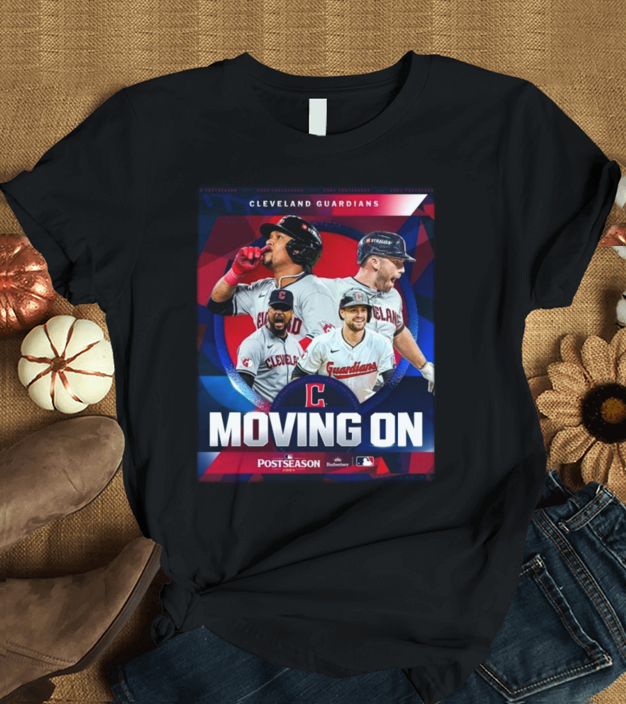 Cleveland Guardians Moving On 2024 Postseason Baseball T-Shirt