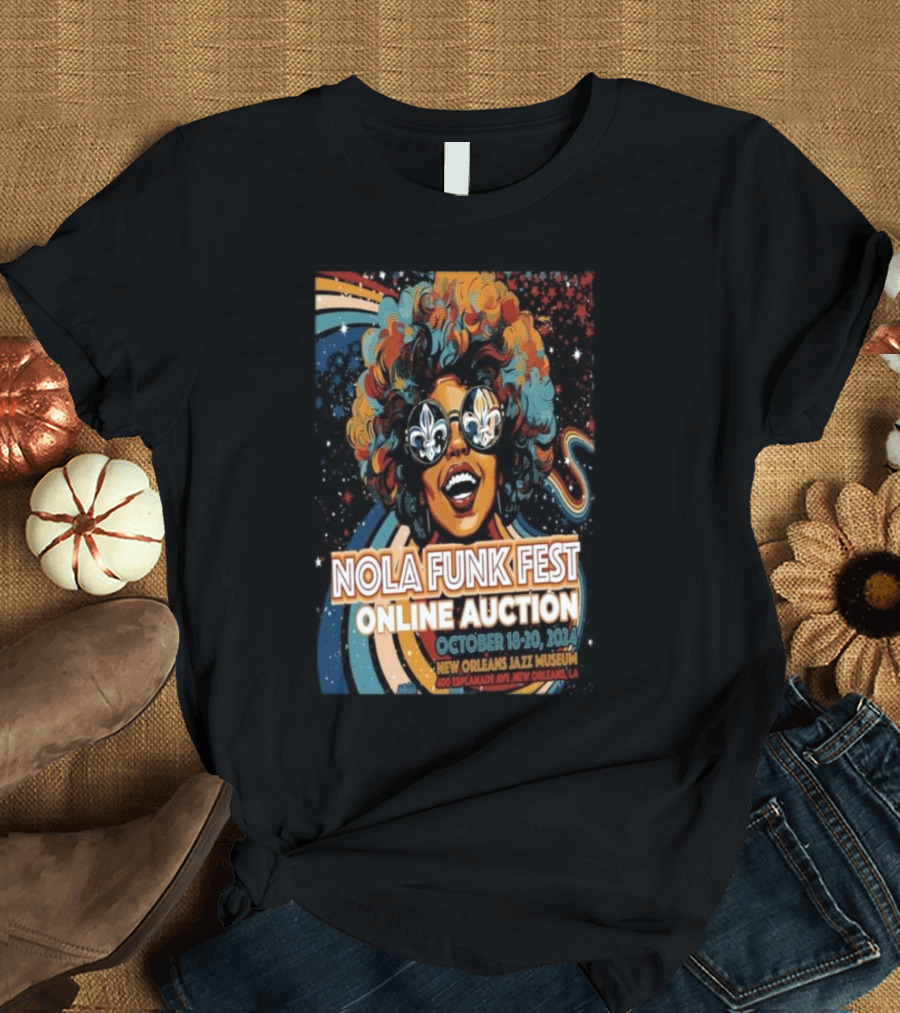 Nola Funk Fest Online Auction October 18-20 2024 New Orleans Jazz Museum T-Shirt