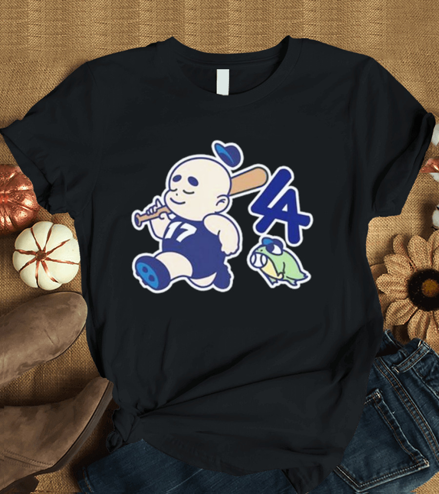 Chunky LA Baseball Baby 17 Fleece Strolling Bat Boy and Turtle T-Shirt