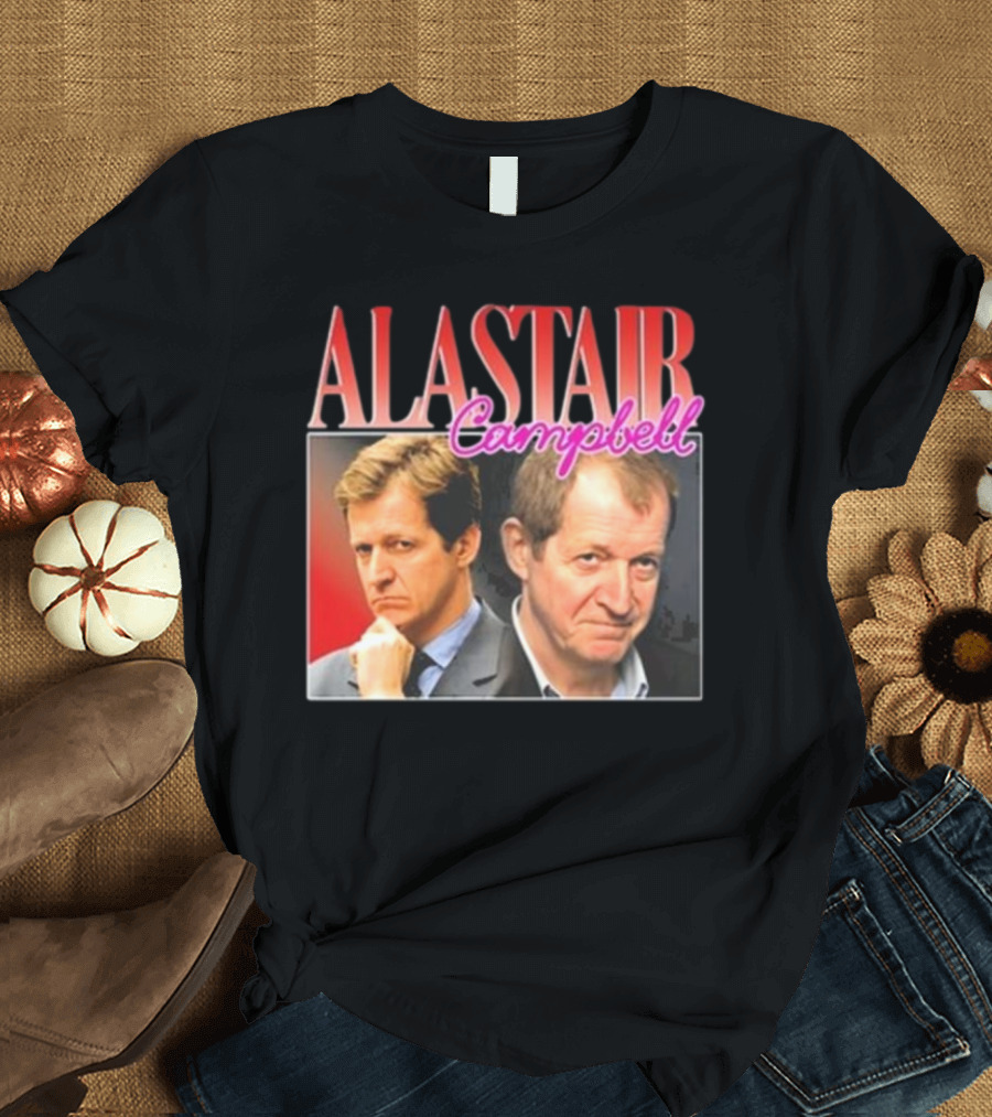 Alastair Campbell Retro Bold Portrait Duo T-Shirt