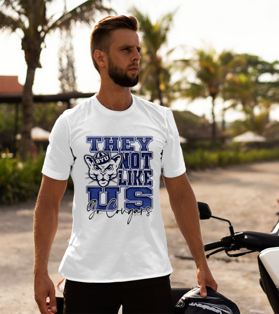BYU Cougars They Not Like Us Go Cougars T-Shirt
