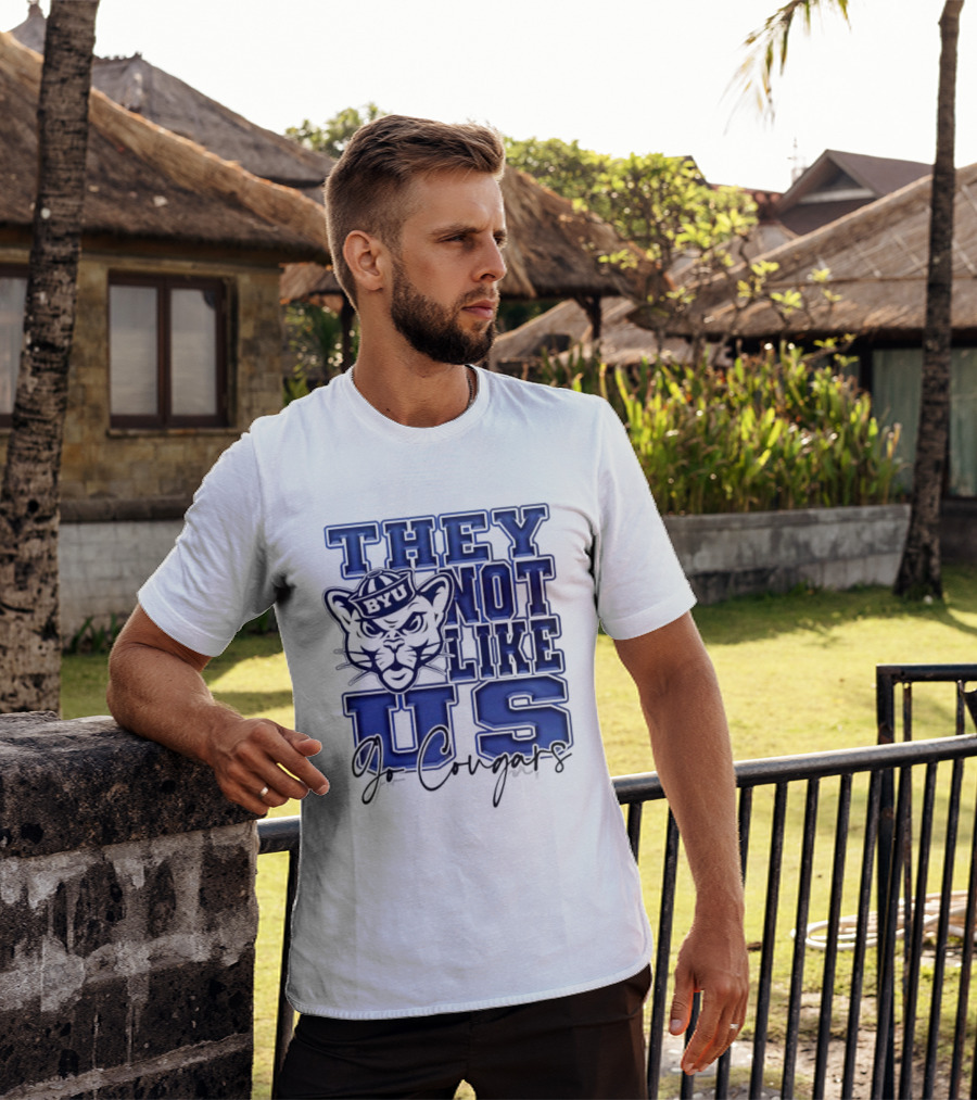 BYU Cougars They Not Like Us Go Cougars T-Shirt