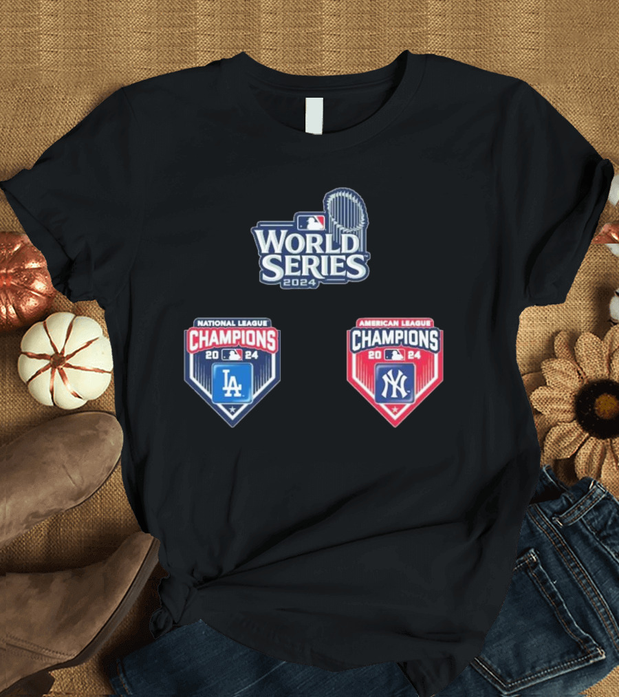 World Series 2024 Champions Los Angeles Dodgers vs. New York Yankees T-Shirt
