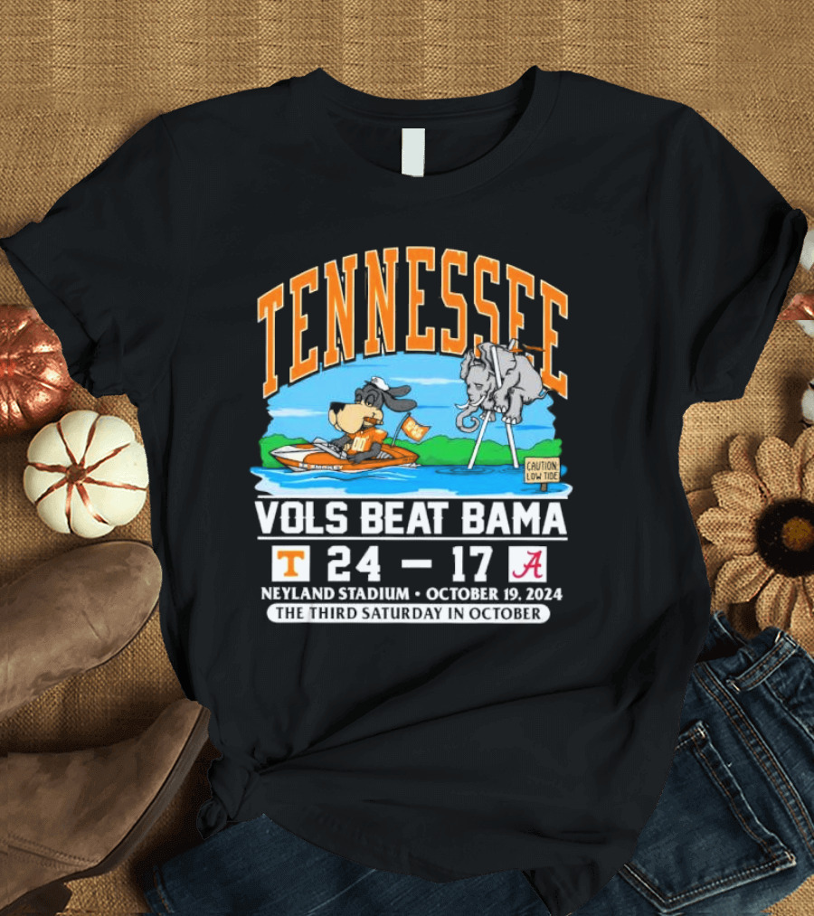Tennessee Vols Beat Bama 24-17 Neyland Stadium October 19 2024 Third Saturday in October T-Shirt